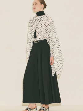 Manuka Sjaalblouse met gedetailleerd patroon en dierenprint
