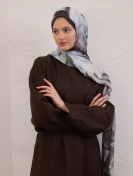Fresh Scarfs Gardenia-patroon Rami Hijab Zachtblauw