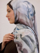 Fresh Scarfs Gardenia-patroon Rami Hijab Zachtblauw