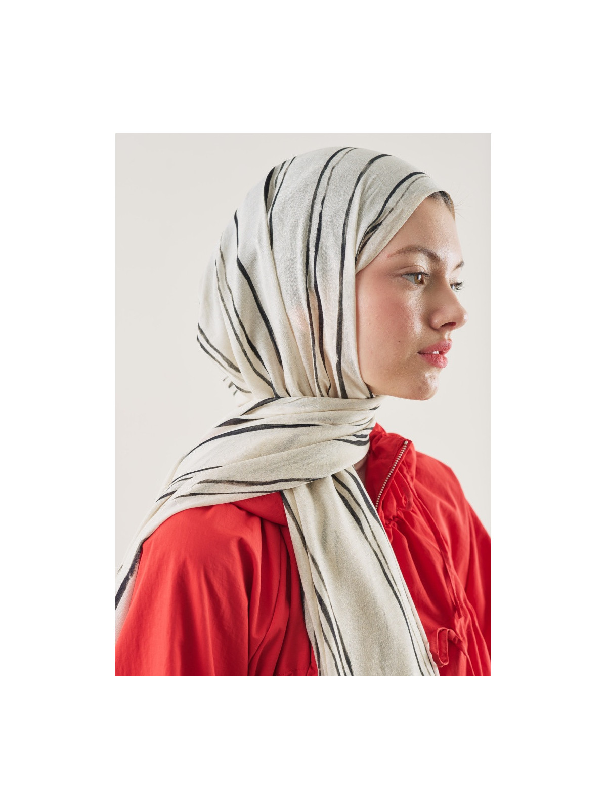 Fresh Scarfs gestreept patroon ramie sjaal