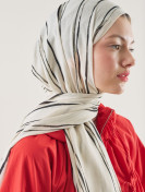 Fresh Scarfs gestreept patroon ramie sjaal
