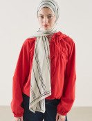 Fresh Scarfs gestreept patroon ramie sjaal