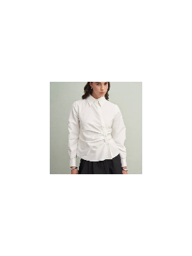 Vesna Design kort shirt met plooien