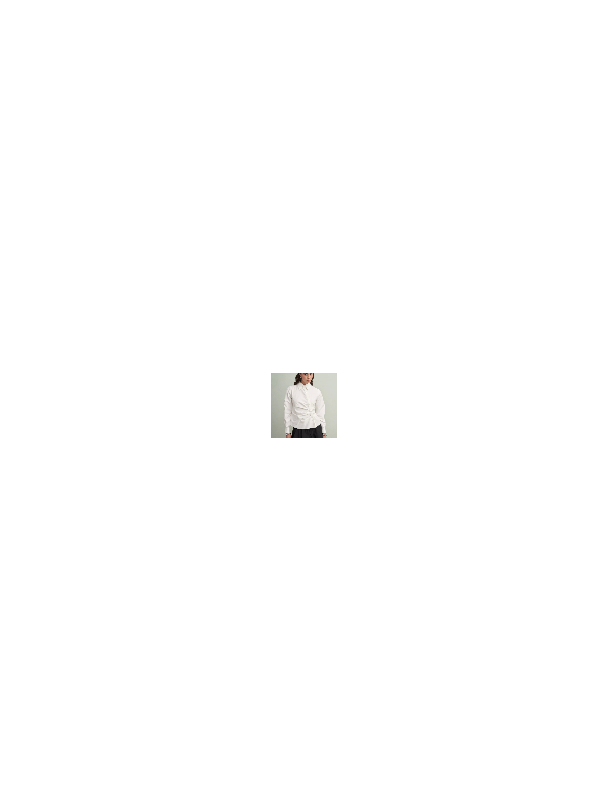 Vesna Design kort shirt met plooien