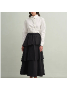 Vesna Design kort shirt met plooien