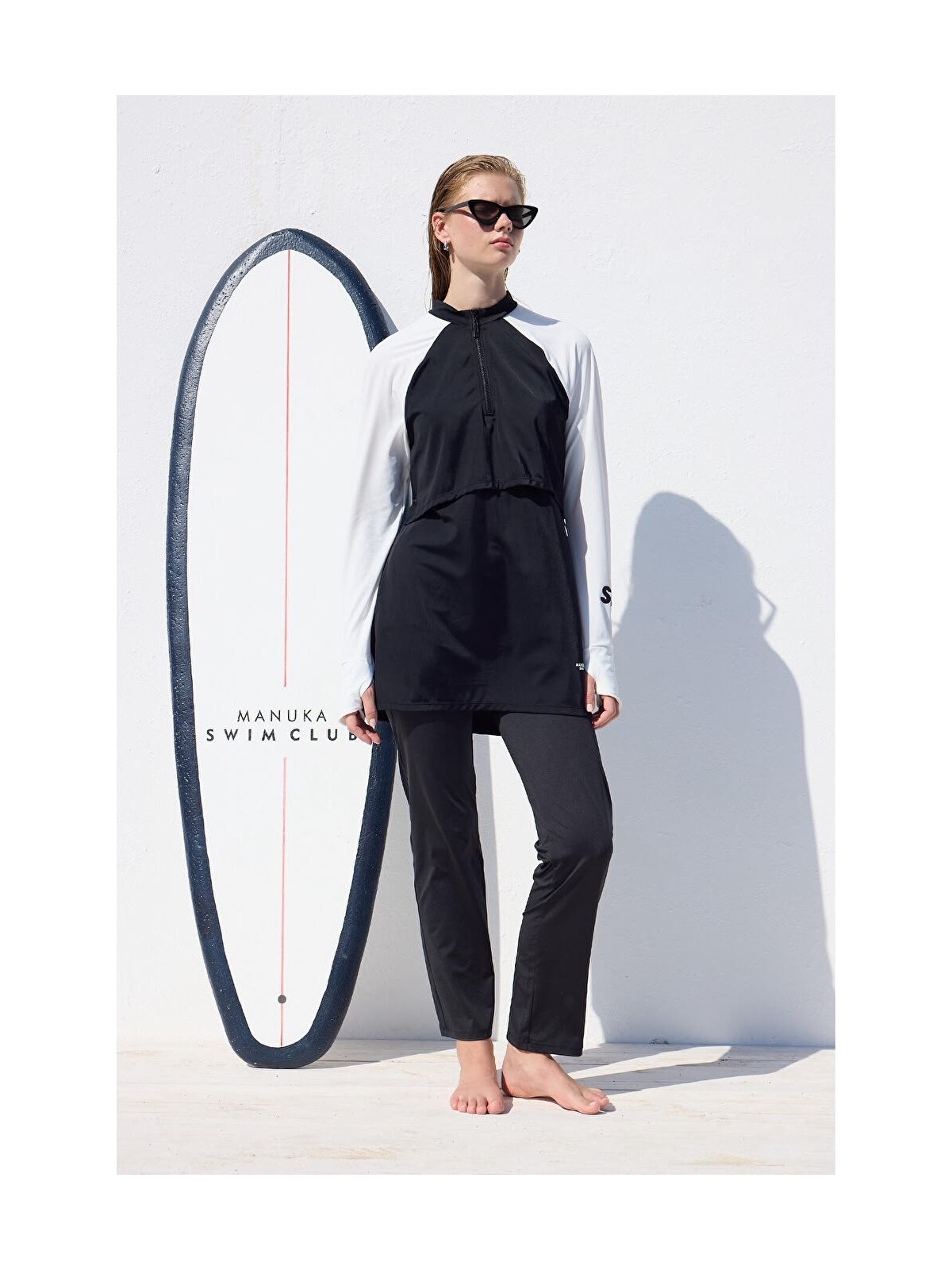 manuka burkini zwart wit