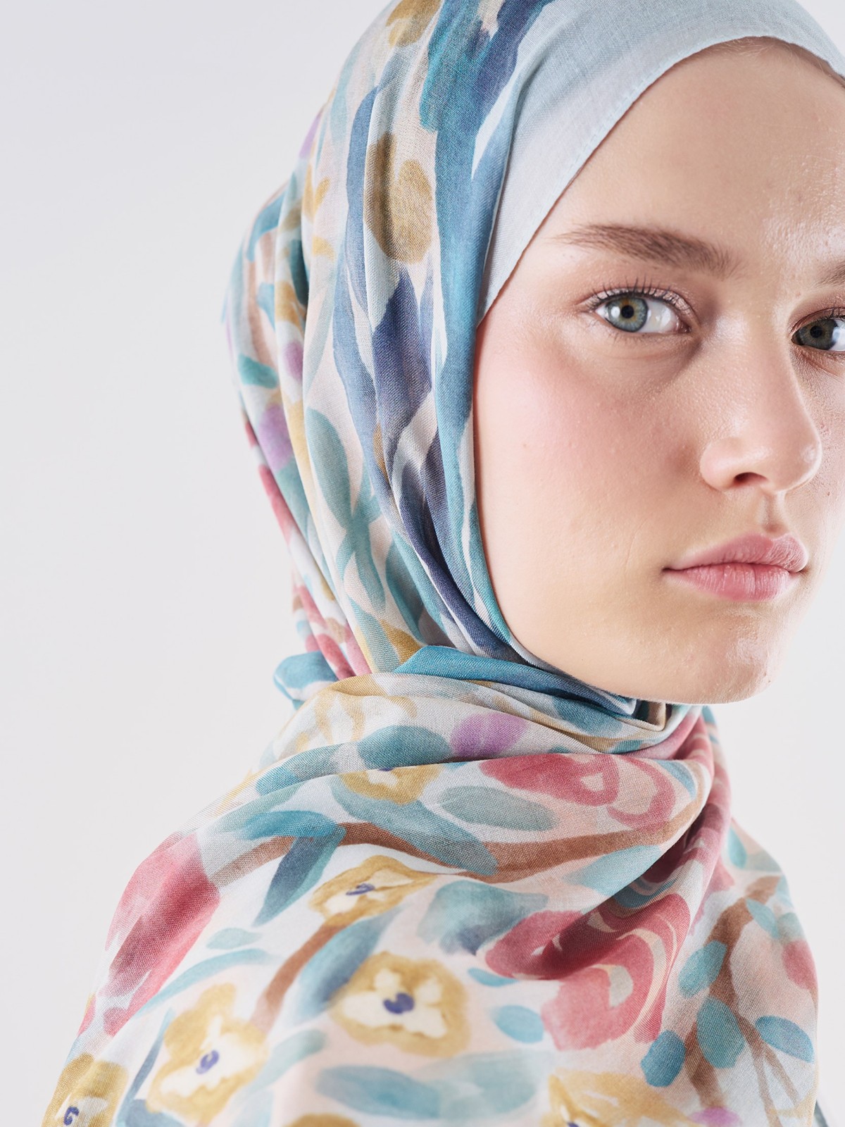 Bloemige Whimsy Print Ramie Viscose Sjaal