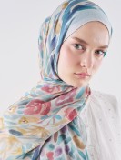 Bloemige Whimsy Print Ramie Viscose Sjaal