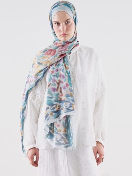 Bloemige Whimsy Print Ramie Viscose Sjaal