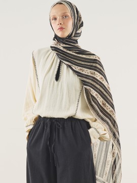 Bloemenprint sjaal van zachte viscose