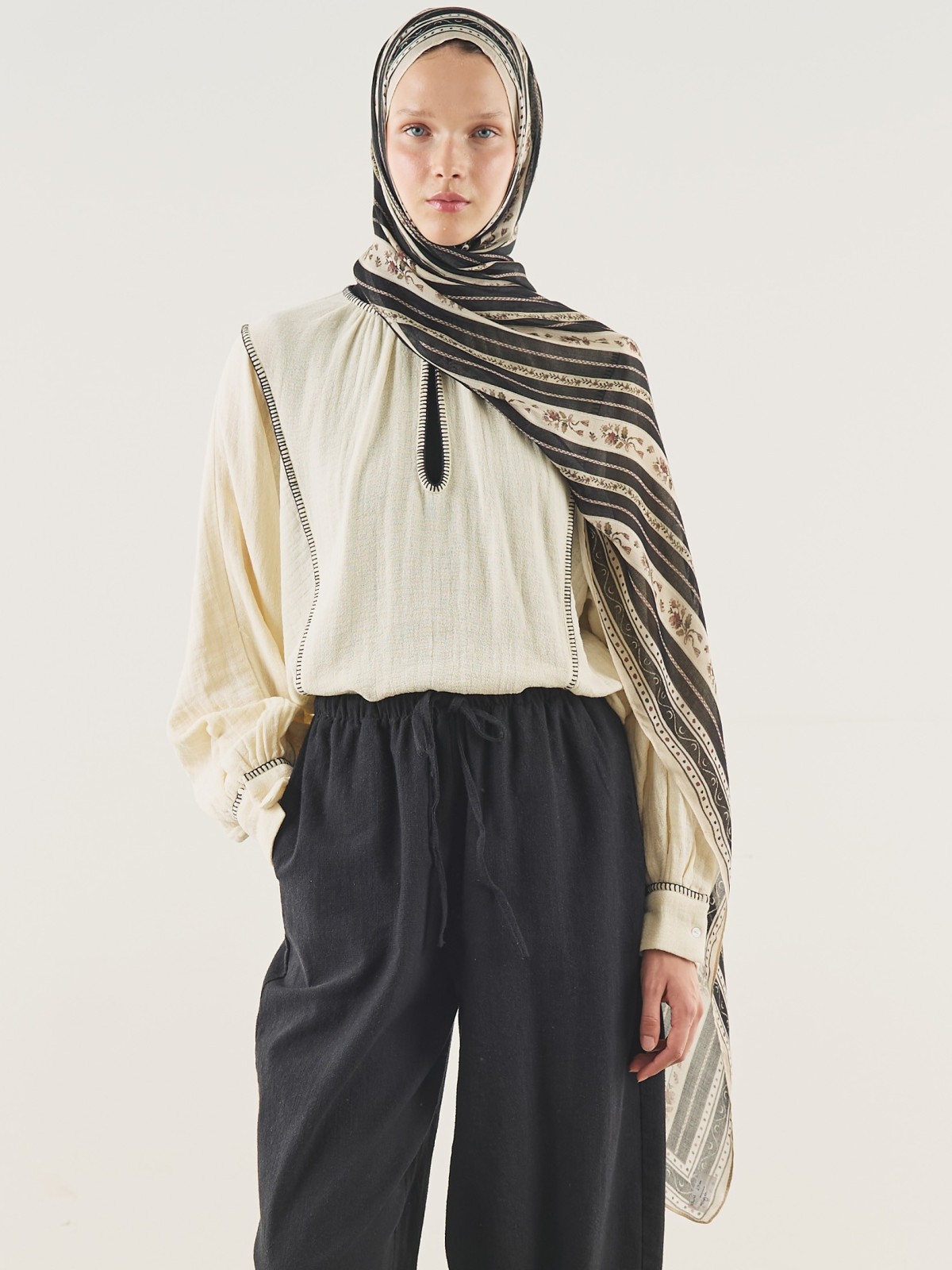 Bloemenprint sjaal van zachte viscose