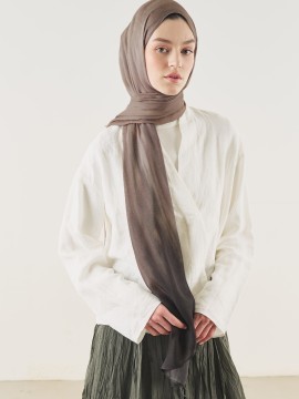 Fresh Scarfs Zachte viscose sjaal met zandribbelspatroon