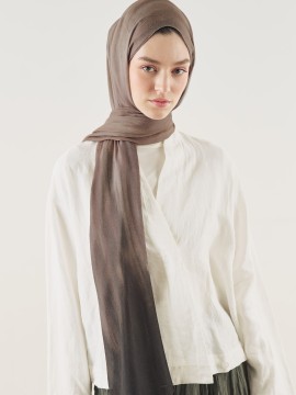 Fresh Scarfs Zachte viscose sjaal met zandribbelspatroon