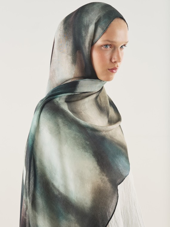 Fresh Scarfs Pure Flow Patroon Zachte Viscose Sjaal