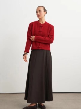 Vesna Design Geborsteld vest met knoopdetails | One Touch Boutique