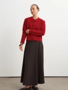 Vesna Design Geborsteld vest met knoopdetails | One Touch Boutique