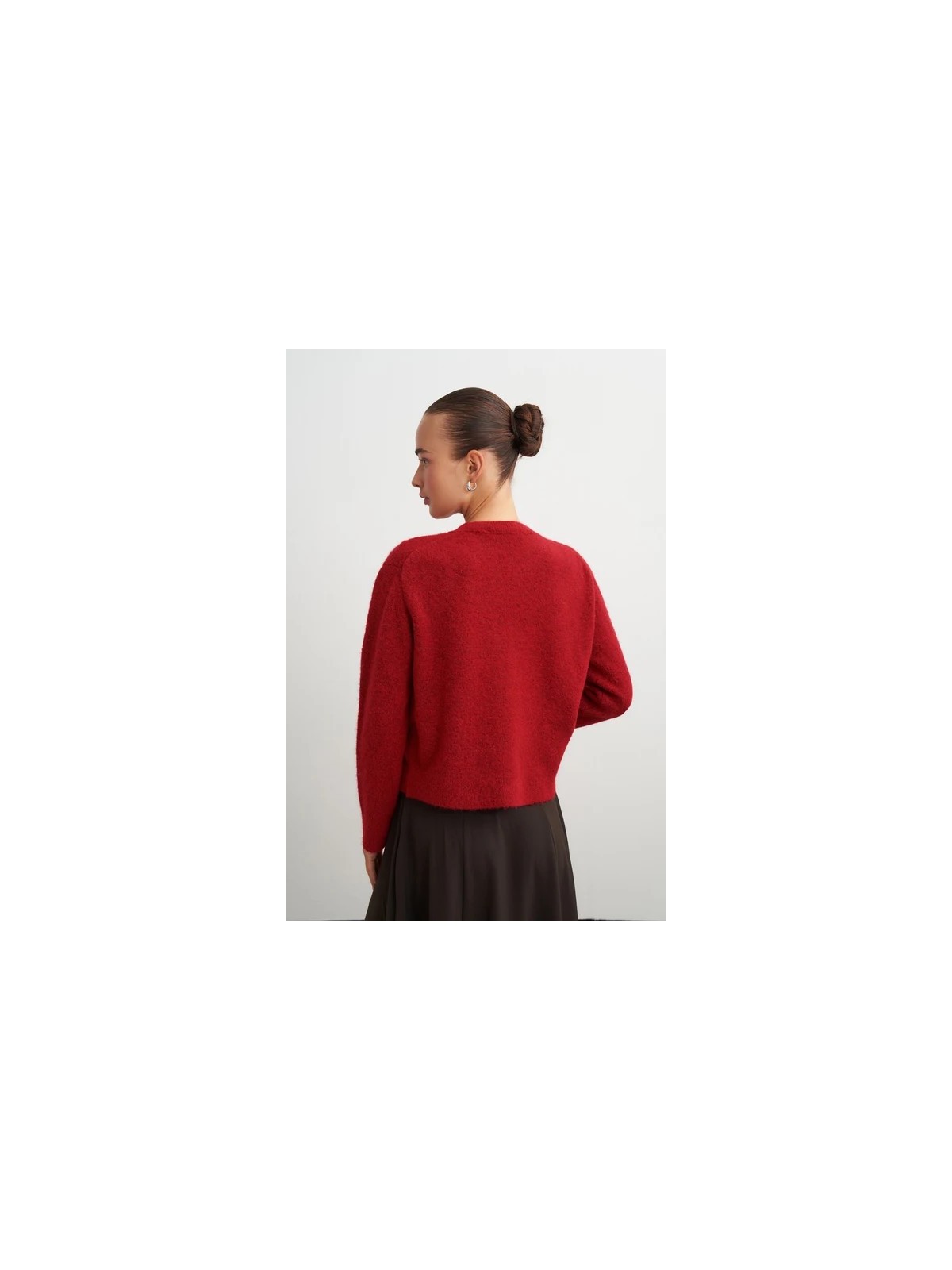 Vesna Design Geborsteld vest met knoopdetails | One Touch Boutique