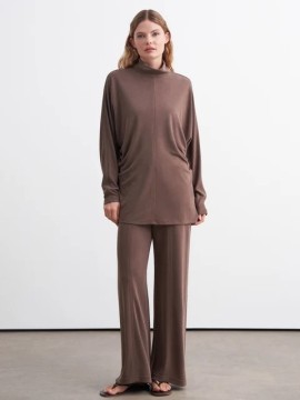 vesna design Batwing Sleeve Gathered Detail Blouse with pants