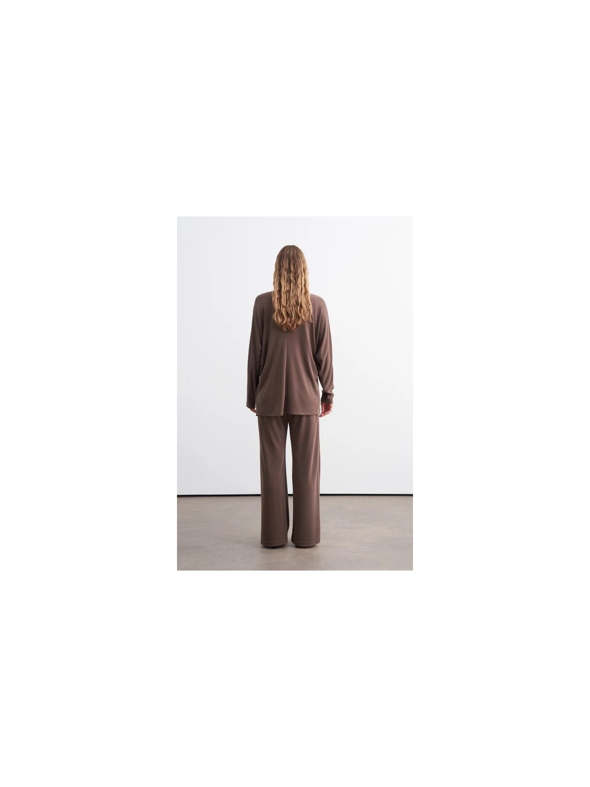 Vesna Design Blouse met vleermuismouw en geplooide details met broek