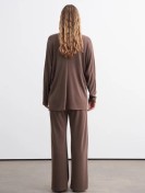 vesna design Batwing Sleeve Gathered Detail Blouse with pants