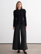 Vesna Design Gebreid Detail Peplum Vest | One Touch Boutique