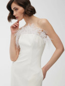 Manuka Strapless Veren Avondjurk Ecru