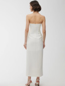 Manuka Strapless Veren Avondjurk Ecru
