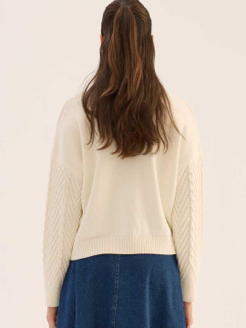 Minikterzi Short Diagonal Motif Sweater