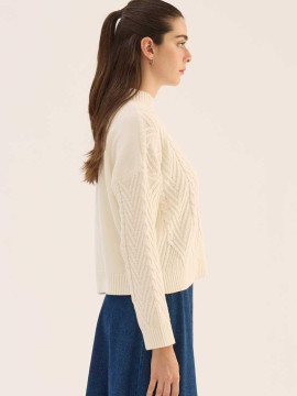Minikterzi Short Diagonal Motif Sweater