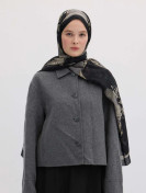 Fresh Scarfs Sienna-patroon hijab metallic grijs